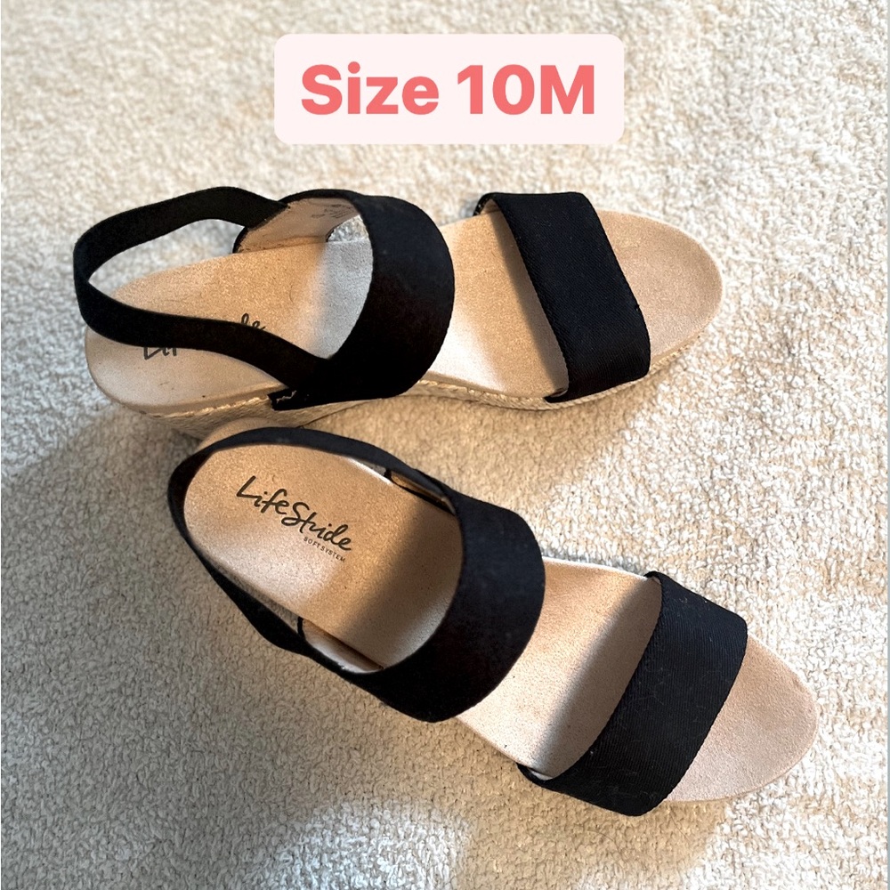 Life Stride Sandal Wedges Size 10 M